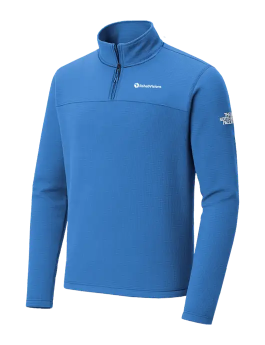 The North Face Aim 1/4-Zip Light Royal Fleece w/RehabVisions POST Logo