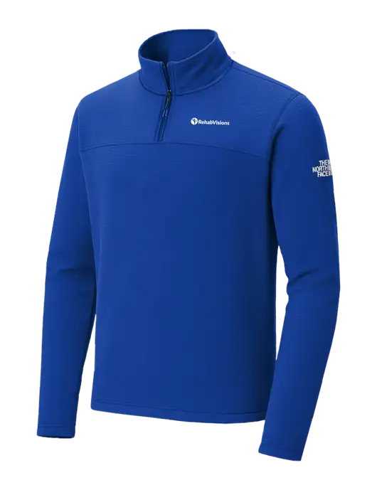 The North Face Aim 1/4-Zip Dark Royal Fleece w/RehabVisions POST Logo