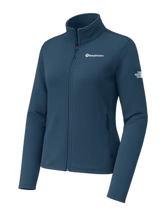 The North Face Womens Aim Full-Zip Light Navy Fleece Jacket w/RehabVisions POST Logo