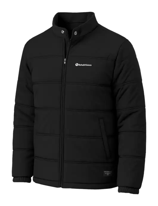 TravisMathew Cold Bay Black Jacket w/RehabVisions POST Logo