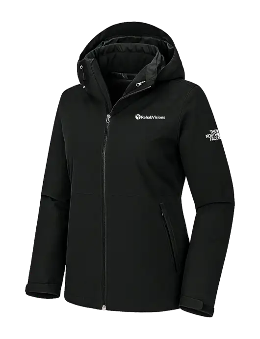 The North Face Womens Castle Valley Triclimate 3-in-1 Black Jacket w/RehabVisions POST Logo, RehabVisions POST Logo