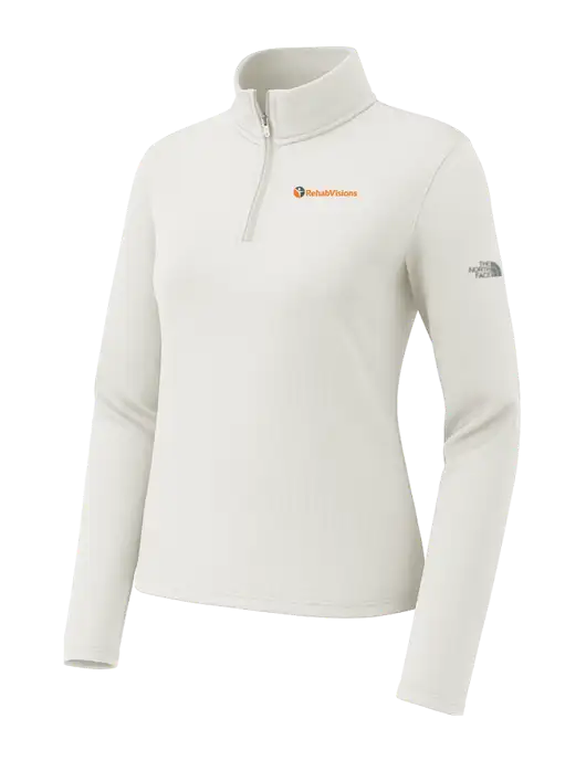 The North Face Womens Aim 1/4-Zip Ivory Fleece w/RehabVisions POST Logo