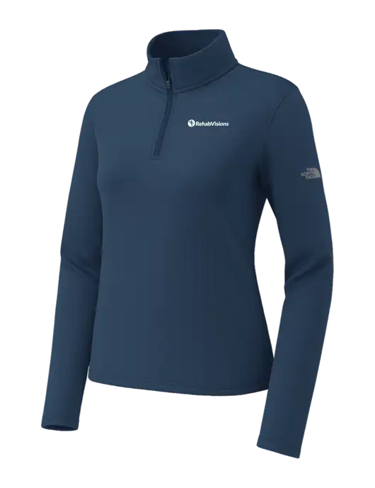 The North Face Womens Aim 1/4-Zip Dark Navy Fleece w/RehabVisions POST Logo