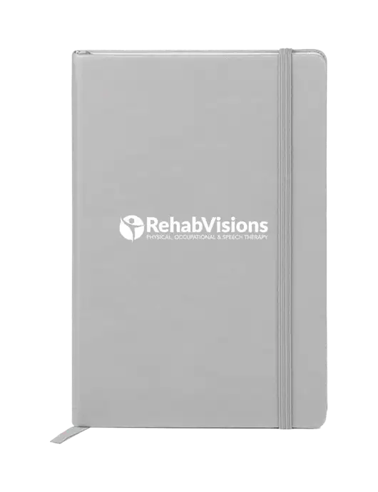 Neoskin Silver Hard Cover Junior Journal, 3.75 x 5.625 w/RehabVisions POST Logo