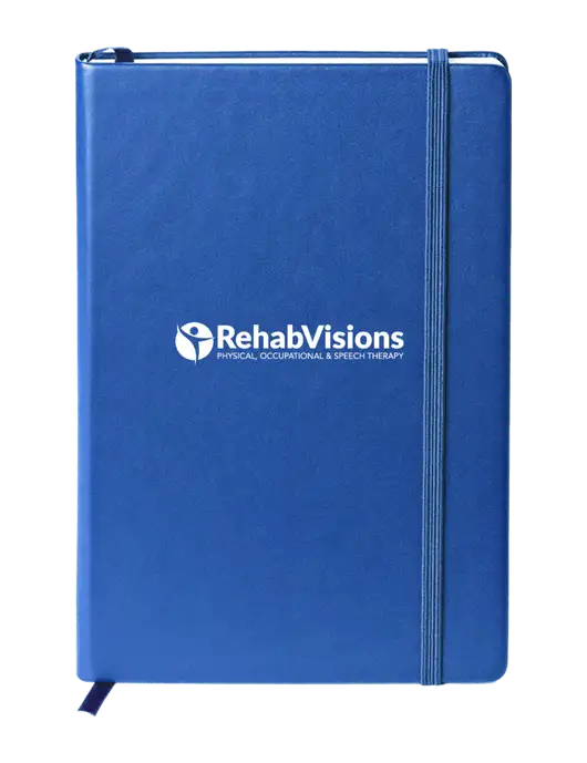 Neoskin Royal Hard Cover Journal 5.75 x 8.375
 w/RehabVisions POST Logo
