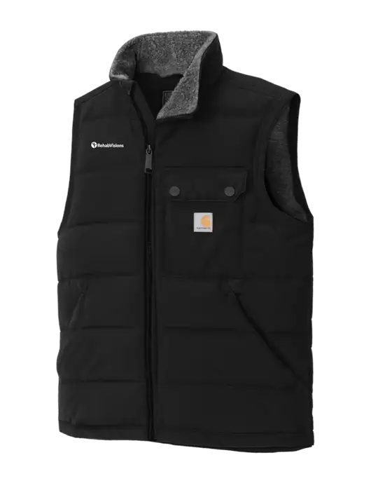 Carhartt Montana Black Insulated Vest w/RehabVisions POST Logo