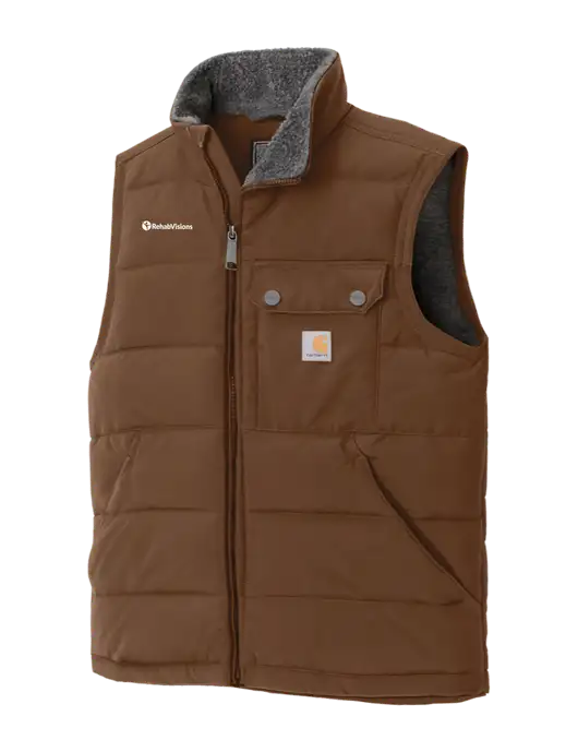 Carhartt Montana Brown Insulated Vest w/RehabVisions POST Logo