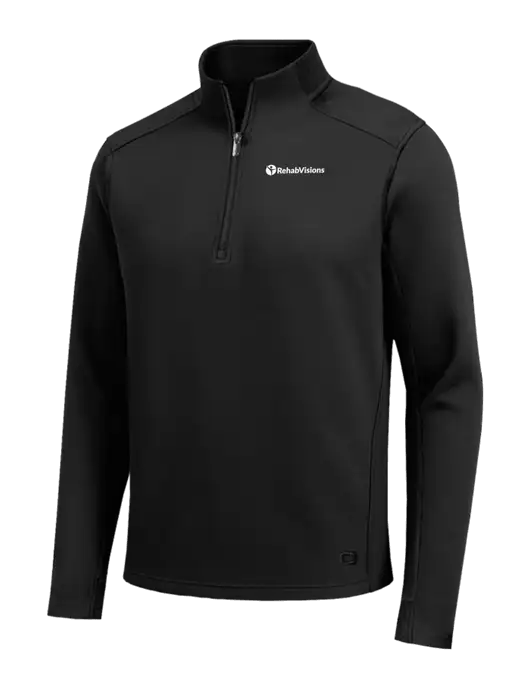 OGIO Transcend Black 1/4-Zip w/RehabVisions POST Logo