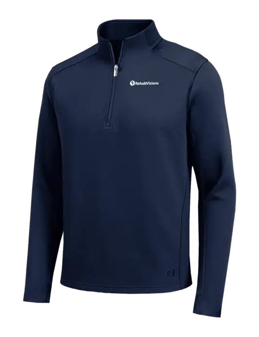 OGIO Transcend Dark Navy 1/4-Zip w/RehabVisions POST Logo