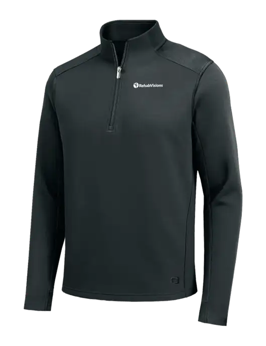 OGIO Transcend Very Dark Grey 1/4-Zip w/RehabVisions POST Logo