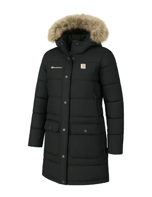 Carhartt Womens Montana Black Insulated Hooded Coat w/RehabVisions POST Logo