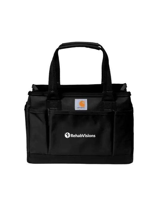 Carhartt Black Utility Tote w/RehabVisions POST Logo