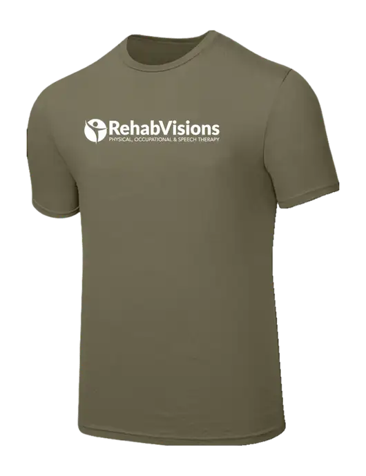 Seriously Soft Medium Taupe T-Shirt w/RehabVisions POST Logo