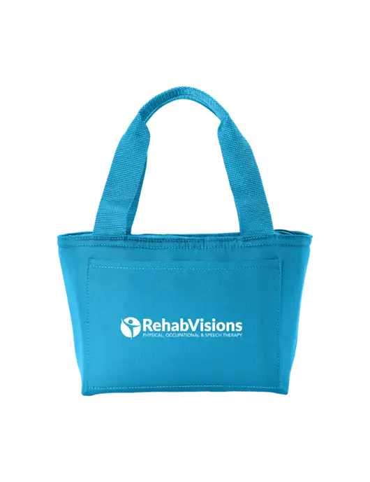 Iso Sapphire Blue Lunch Tote w/RehabVisions POST Logo