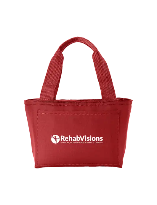 Iso Red Lunch Tote w/RehabVisions POST Logo