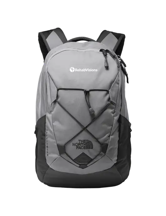 The North Face Light Grey/ Dark Grey Groundwork Backpack w/RehabVisions POST Logo