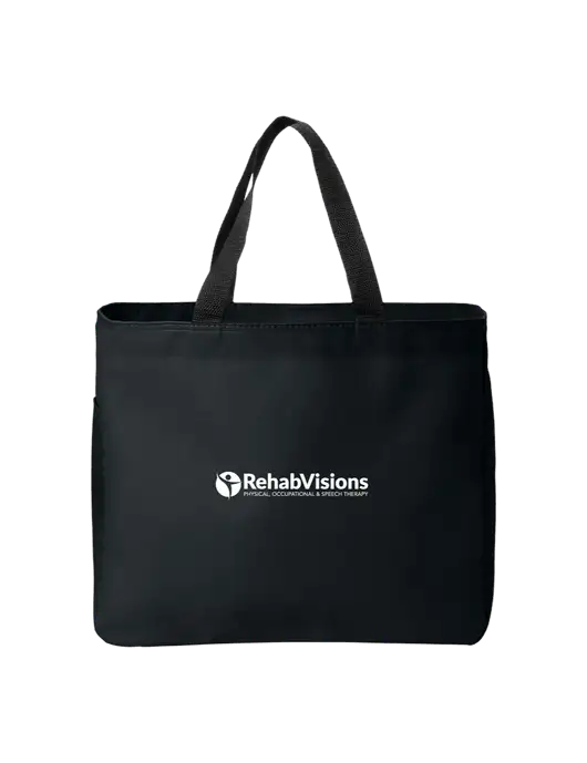 Essential Black Tote w/RehabVisions POST Logo