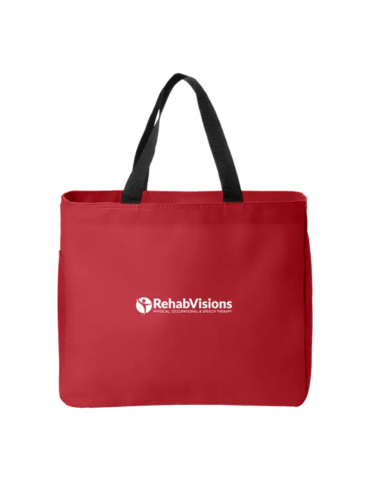 Essential Red Tote w/RehabVisions POST Logo
