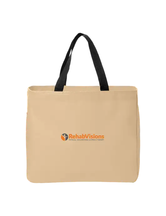 Essential Dark Tan Tote w/RehabVisions POST Logo