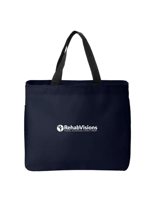 Essential Dark Navy Tote w/RehabVisions POST Logo