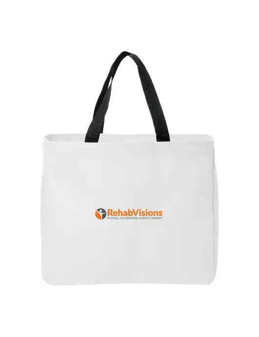 Essential White Tote w/RehabVisions POST Logo
