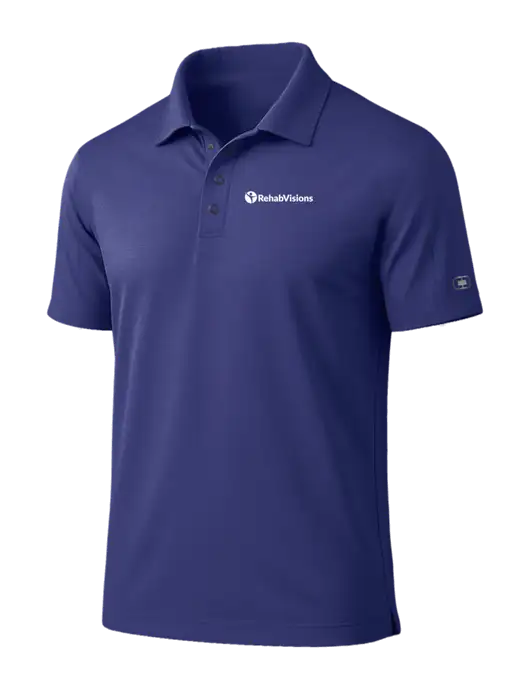 OGIO Linear Navy Polo w/RehabVisions POST Logo