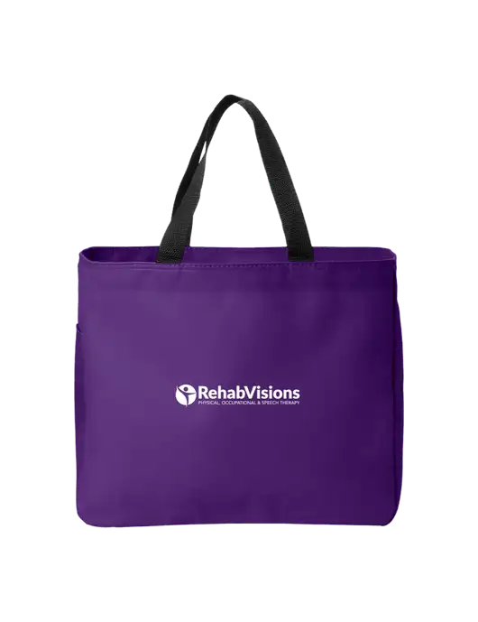 Essential Purple Tote w/RehabVisions POST Logo