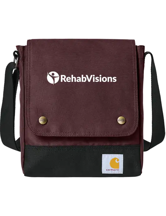 Carhartt Maroon Crossbody Snap Bag w/RehabVisions POST Logo