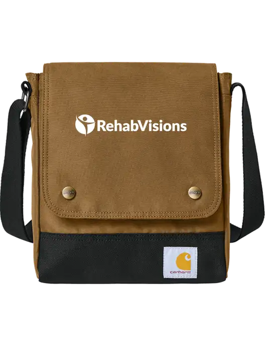 Carhartt Light Brown Crossbody Snap Bag w/RehabVisions POST Logo