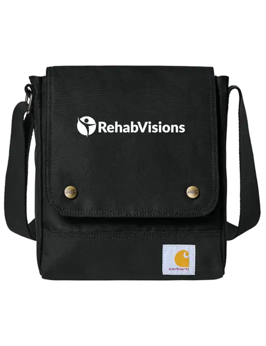 Carhartt Black Crossbody Snap Bag w/RehabVisions POST Logo