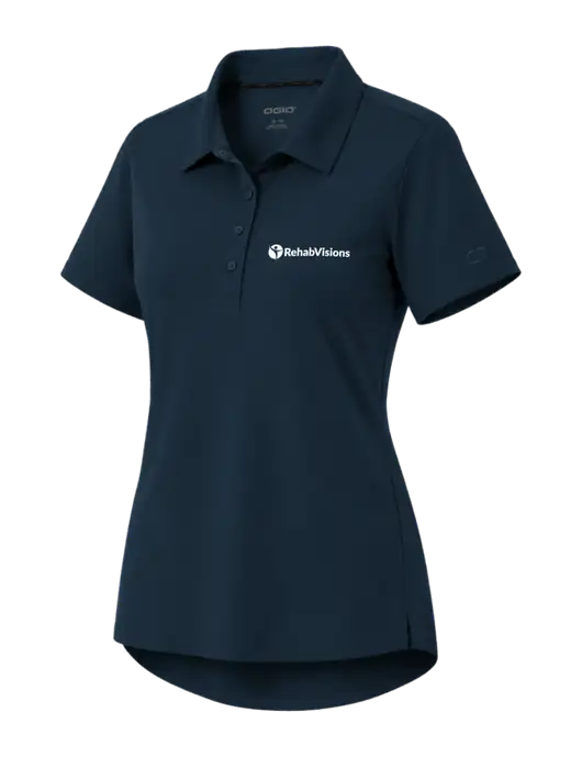 OGIO Womens Envision Dark Navy Polo w/RehabVisions POST Logo