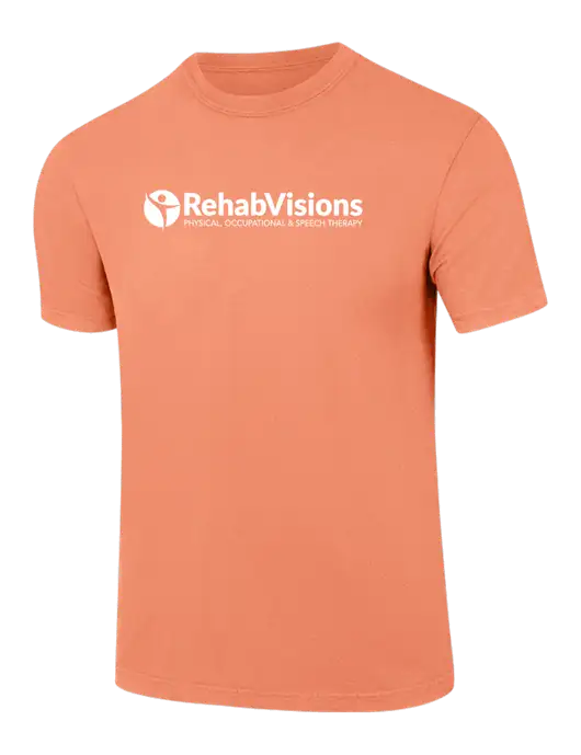 Comfort Colors 6.1 oz Orange Heavyweight Ring Spun T-Shirt w/RehabVisions POST Logo