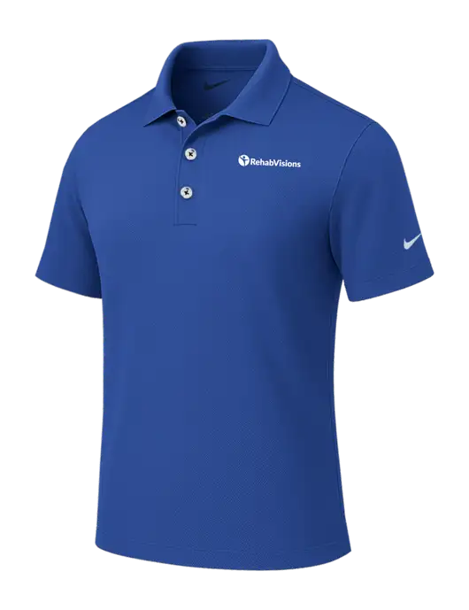 Nike Royal Tech Basic Dri-FIT Polo
 w/RehabVisions POST Logo