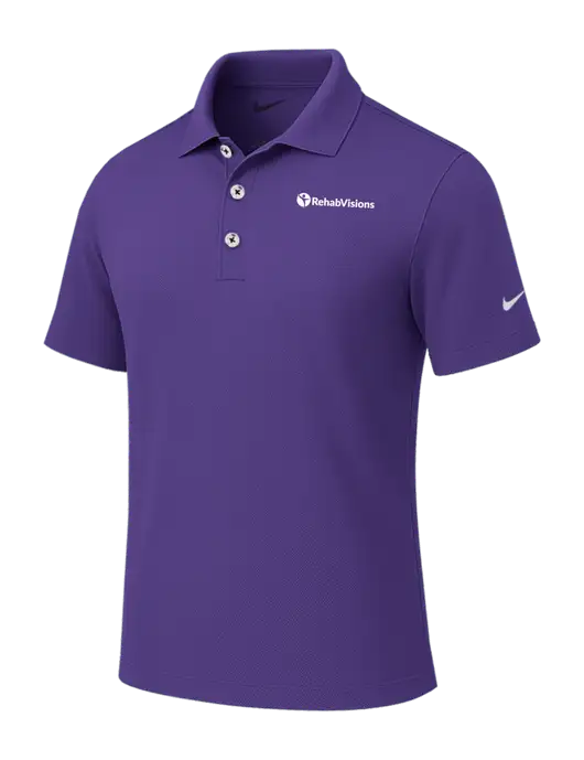 Nike Purple Tech Basic Dri-FIT Polo
 w/RehabVisions POST Logo