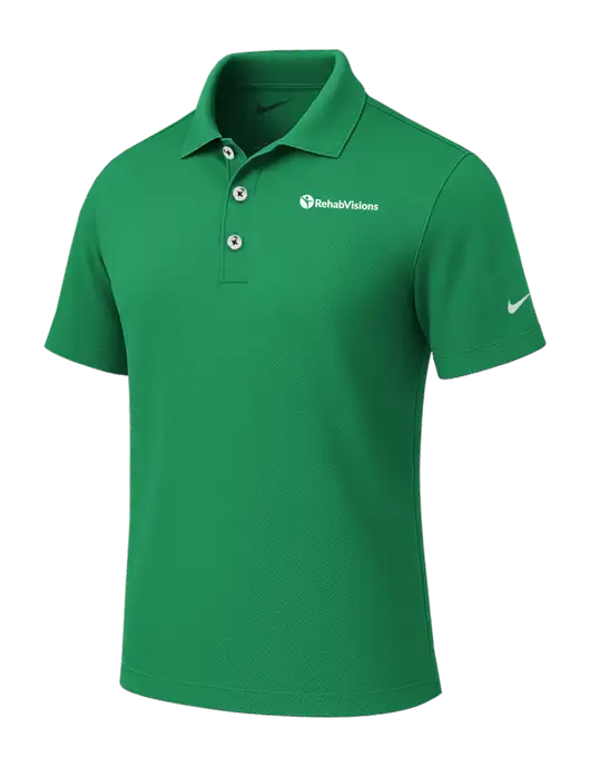 Nike Kelly Green Tech Basic Dri-FIT Polo
 w/RehabVisions POST Logo