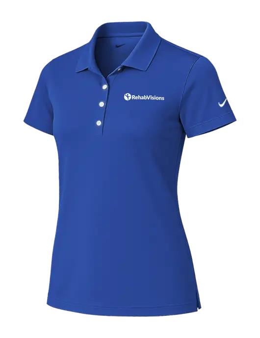 Nike Womens Royal Tech Basic Dri-FIT Polo
 w/RehabVisions POST Logo