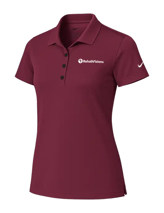 Nike Womens Cardinal Tech Basic Dri-FIT Polo
 w/RehabVisions POST Logo