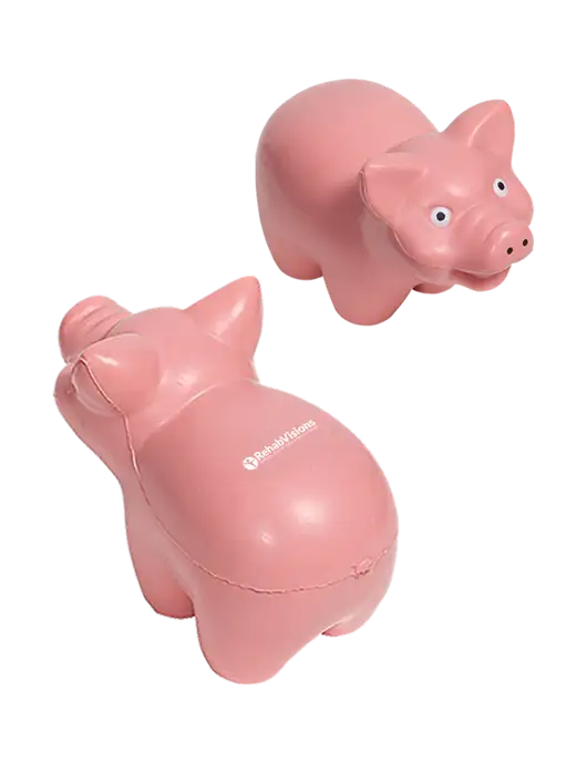 Pink Pig Stress Reliever w/RehabVisions POST Logo