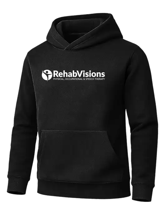 Cornerstone Black Tough Heavyweight Fleece Pullover Hoodie w/RehabVisions POST Logo