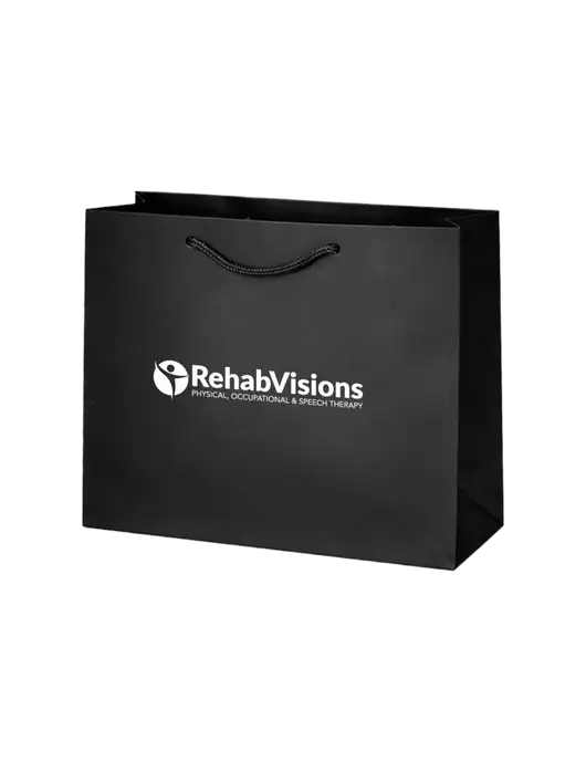 Gift Bag Black Matte 9 x 7 w/RehabVisions POST Logo