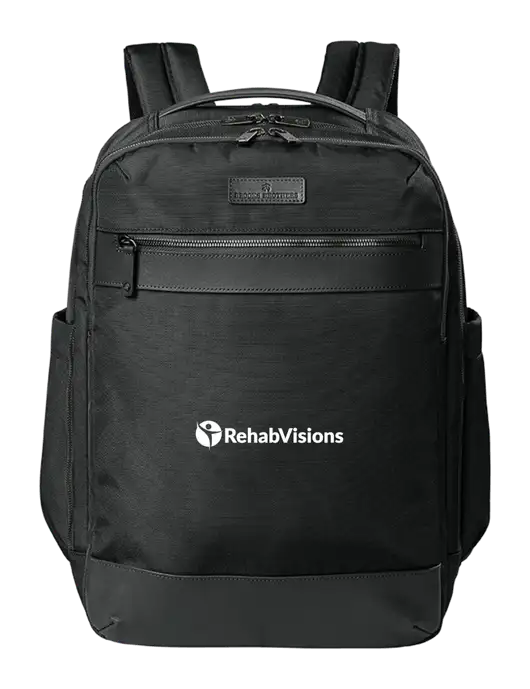 Brooks Brothers Oxford Black Backpack w/RehabVisions POST Logo