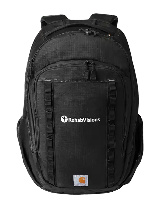 Carhartt 25L Ripstop Black Backpack w/RehabVisions POST Logo