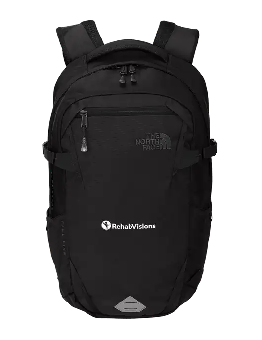 North Face Fall Line Black Heather Backpack w/RehabVisions POST Logo