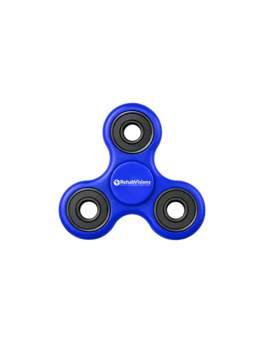Royal Blue Fidget Spinner w/RehabVisions POST Logo