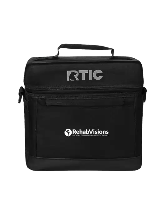 RTIC 8 Can Everyday Black Cooler w/RehabVisions POST Logo