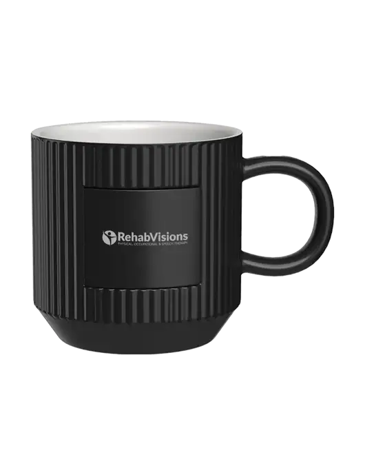 Daystarter 10 oz Black Mug w/RehabVisions POST Logo