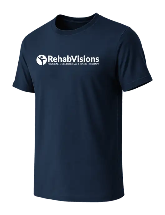 BELLA+CANVAS Navy CVC Short Sleeve Tee w/RehabVisions POST Logo
