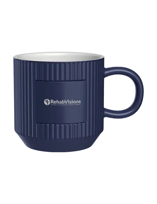 Daystarter 10 oz Navy Mug w/RehabVisions POST Logo