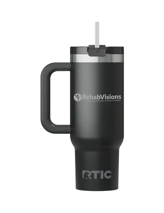 RTIC Road Trip 30oz Black Tumbler w/RehabVisions POST Logo