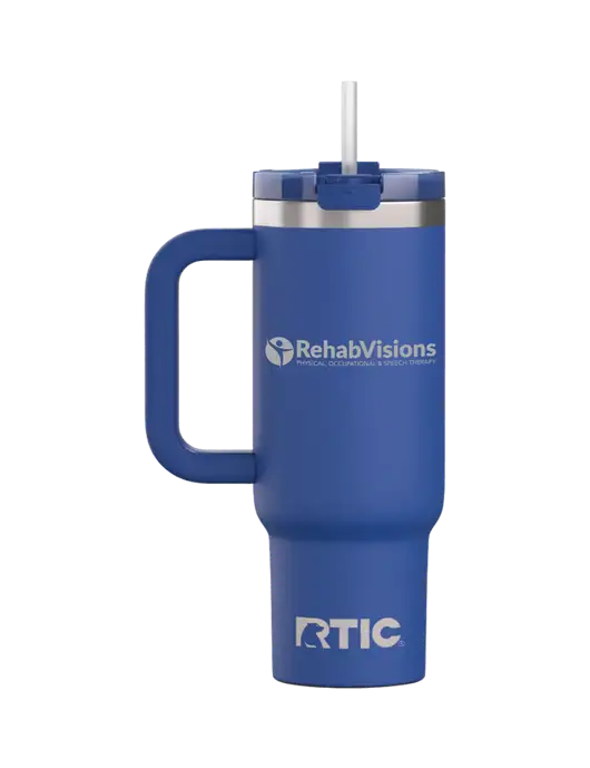 RTIC Road Trip 30oz Royal Blue Tumbler w/RehabVisions POST Logo